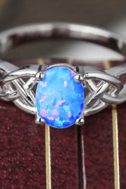 Crisscross 4-Prong Opal Ring