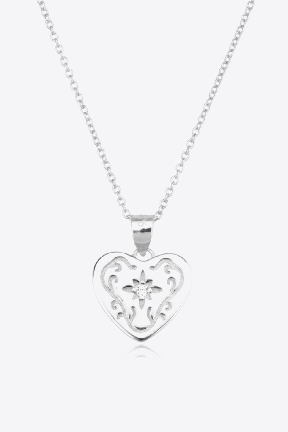 Heart Pendant 925 Sterling Silver Necklace