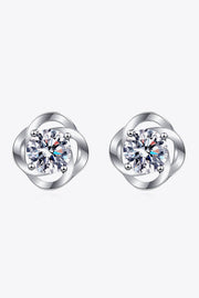 It's Your Day Moissanite Rhodium-Plated Stud Earrings